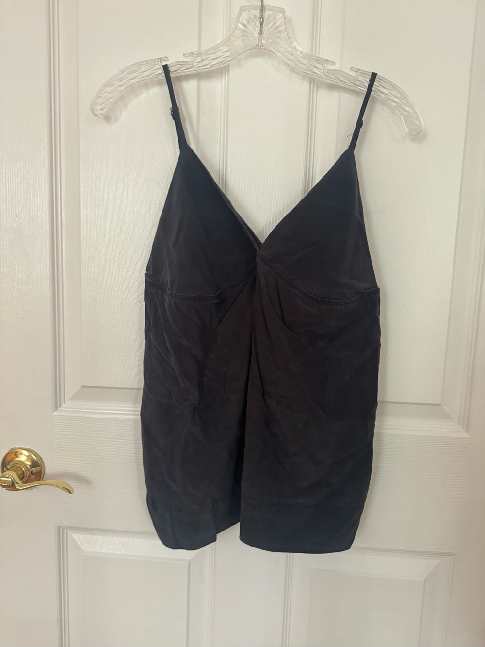 100% Silk Black Spaghetti Strap Camisole Yumi Kim
